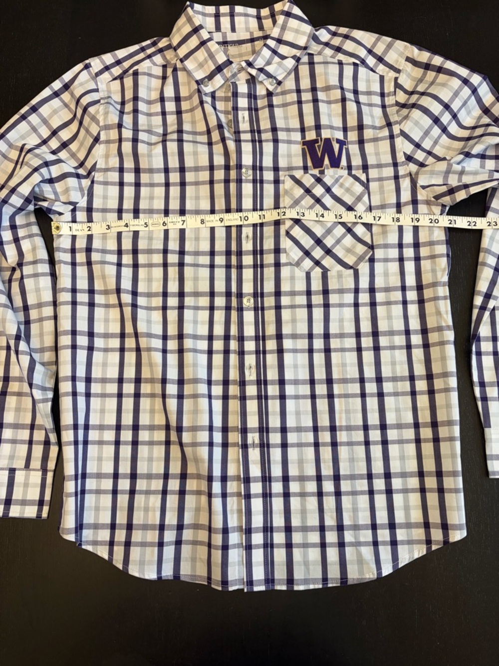 Men’s Antigua University of Washington Size Medium Button Down Shirt - Picture 4 of 7